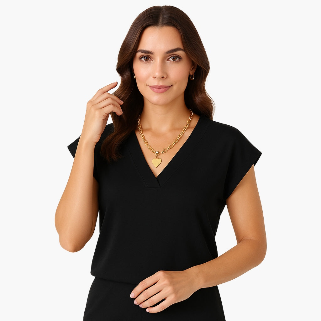 Elegant V-Neck Sleeveless Women's Top