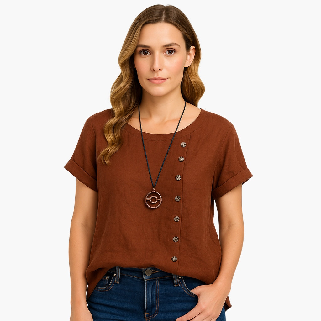 Elegant Short Sleeve Blouse