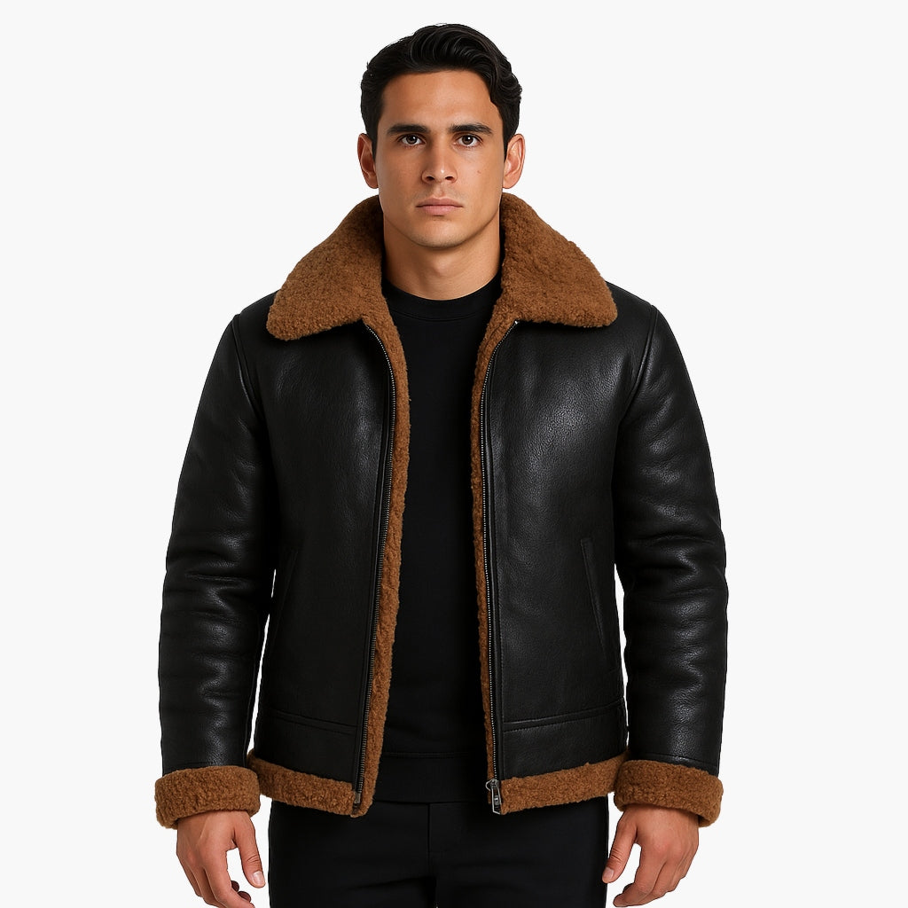 Stylish Bomber Jacket with Warm Lining