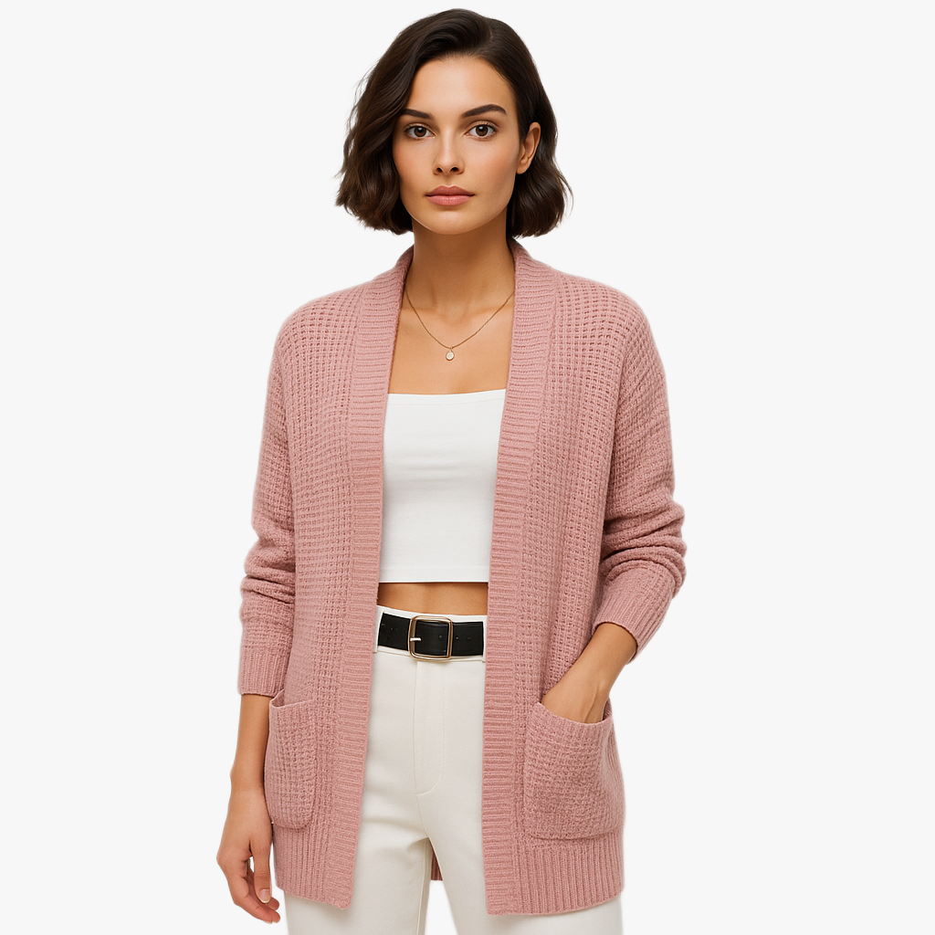 Chic Women's Knitted Cardigan with Pockets