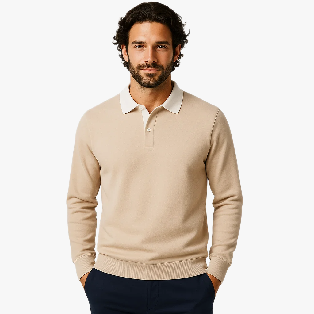 Smart Casual Long Sleeve Polo for Men