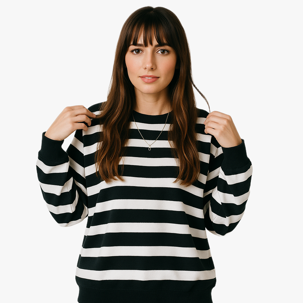 Nautical Stripe Women’s Casual Hoodie