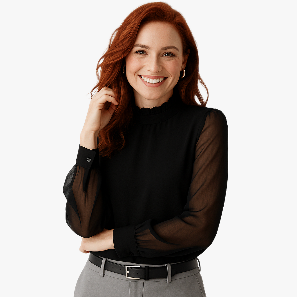 Chic Women's Sheer Blouse for Versatile Styling