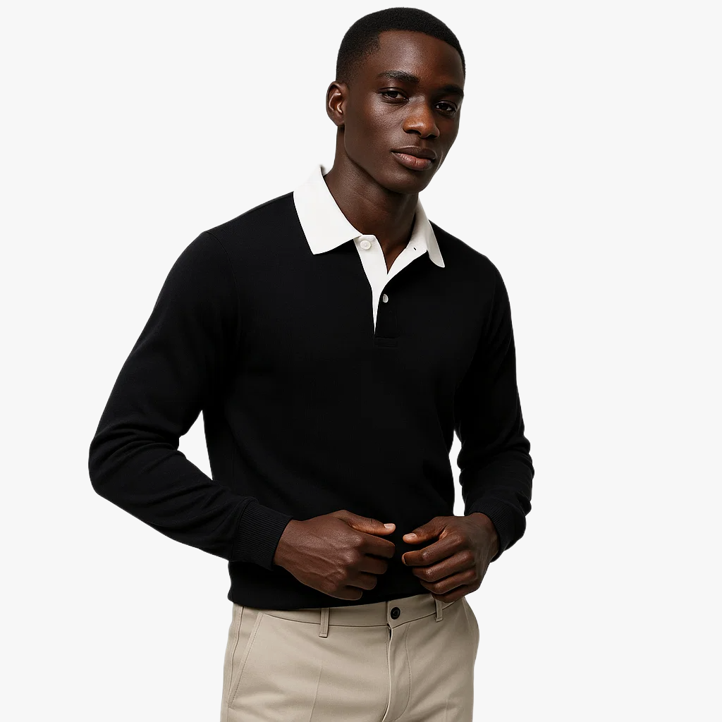 Smart Casual Long Sleeve Polo for Men