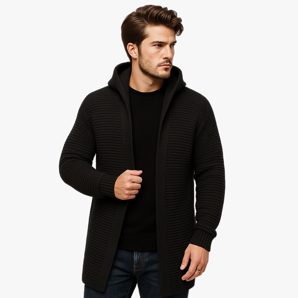 Warm Long Men’s Cardigan for Winter Style
