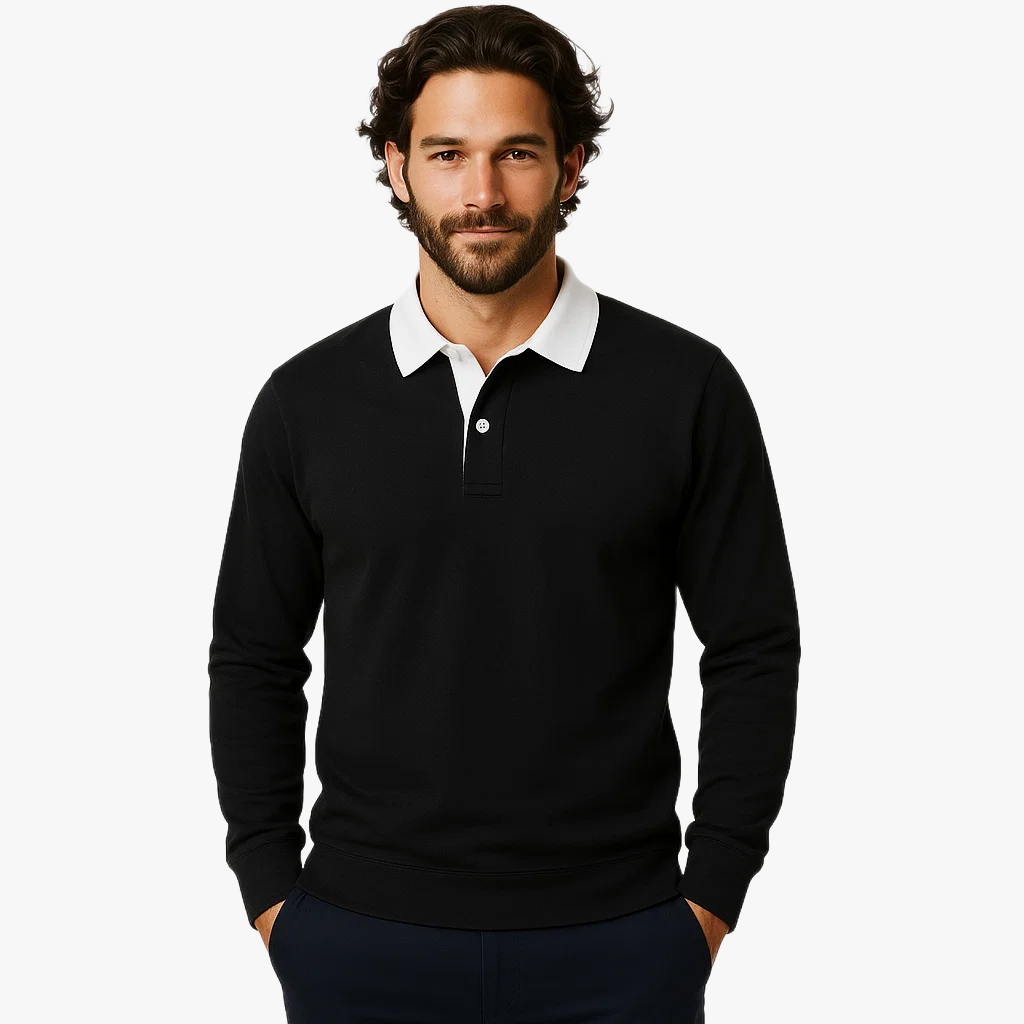 Smart Casual Long Sleeve Polo for Men