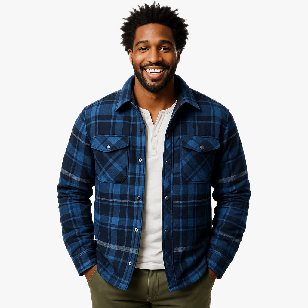 Classic Warm Long Sleeve Shirt Jacket