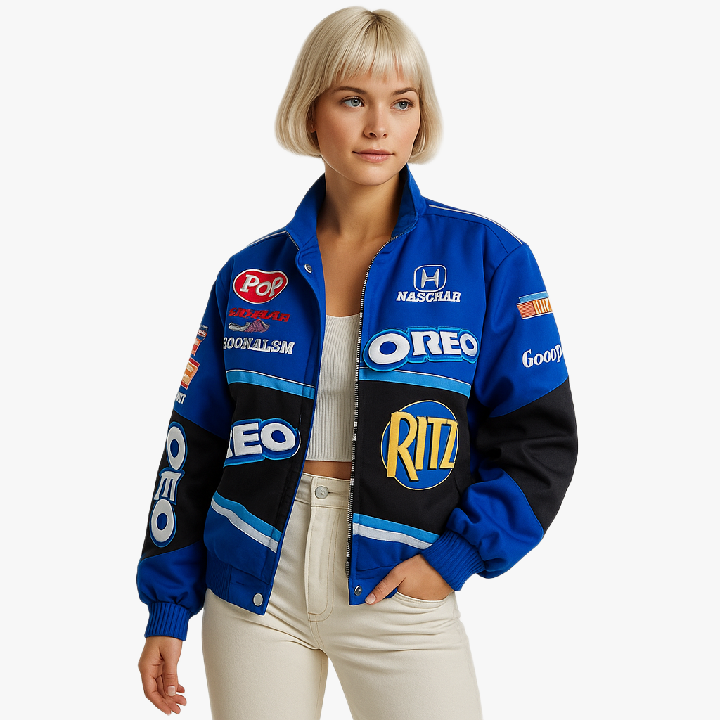 Oversized Women's Biker Jacket with Hood