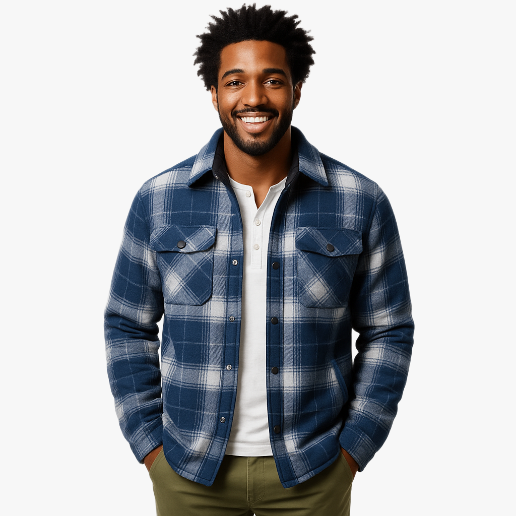 Classic Warm Long Sleeve Shirt Jacket