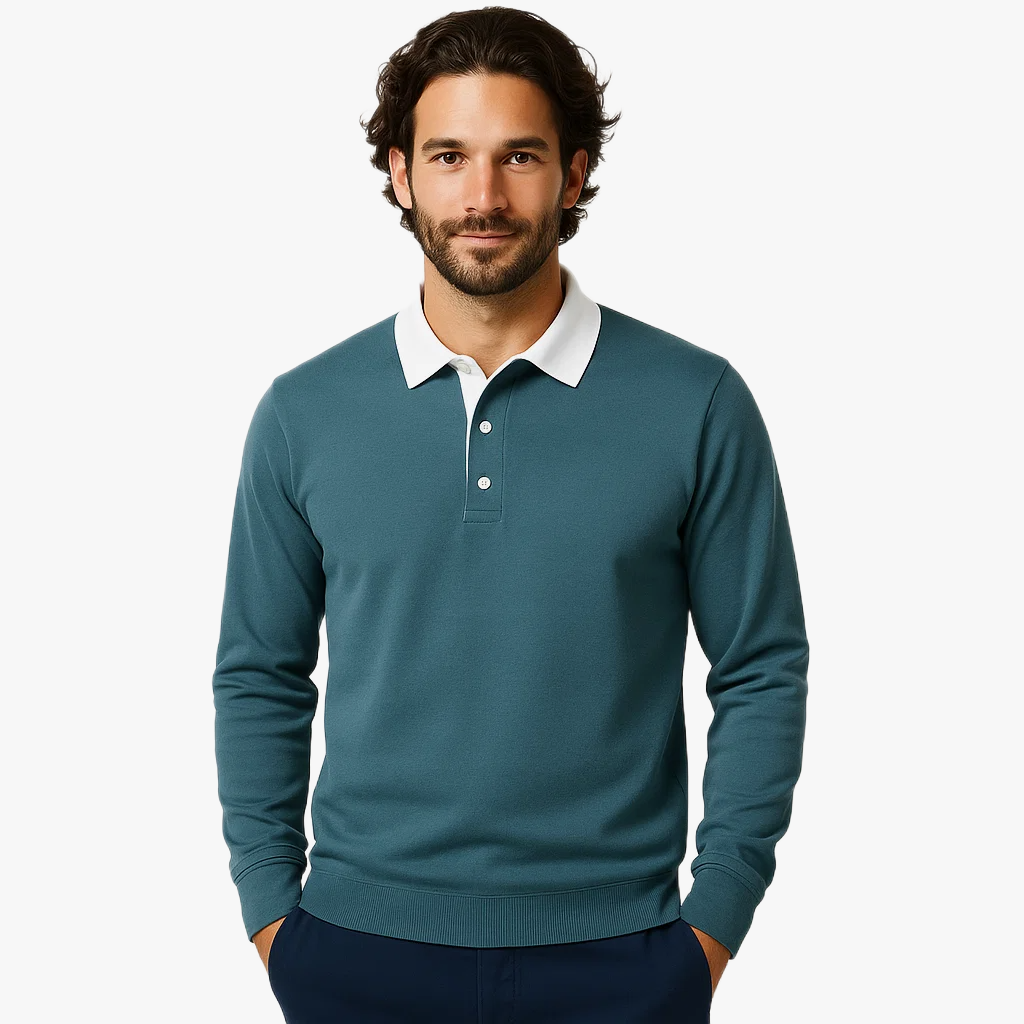 Smart Casual Long Sleeve Polo for Men