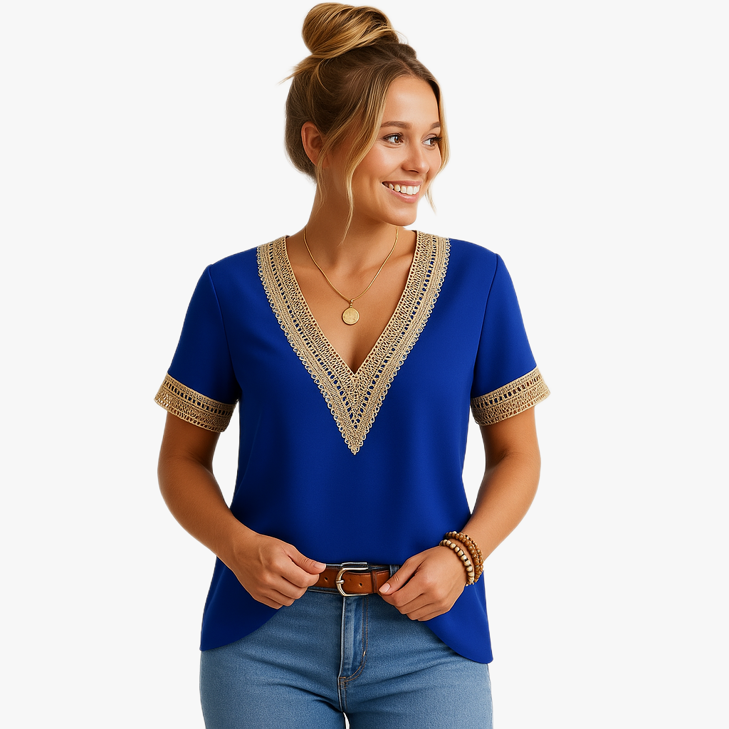 Chic V-Neck Summer Top for Women