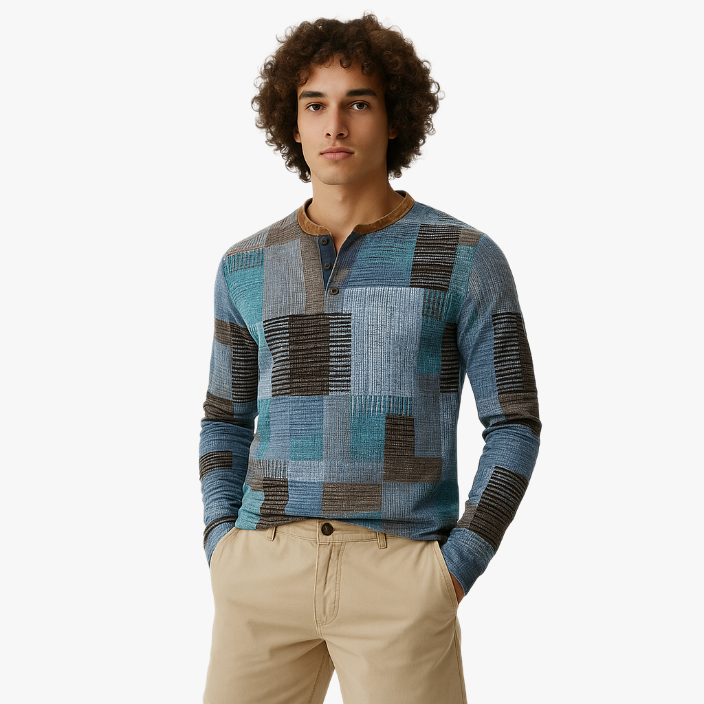 Stylish Waffle Knit Sweater for Men