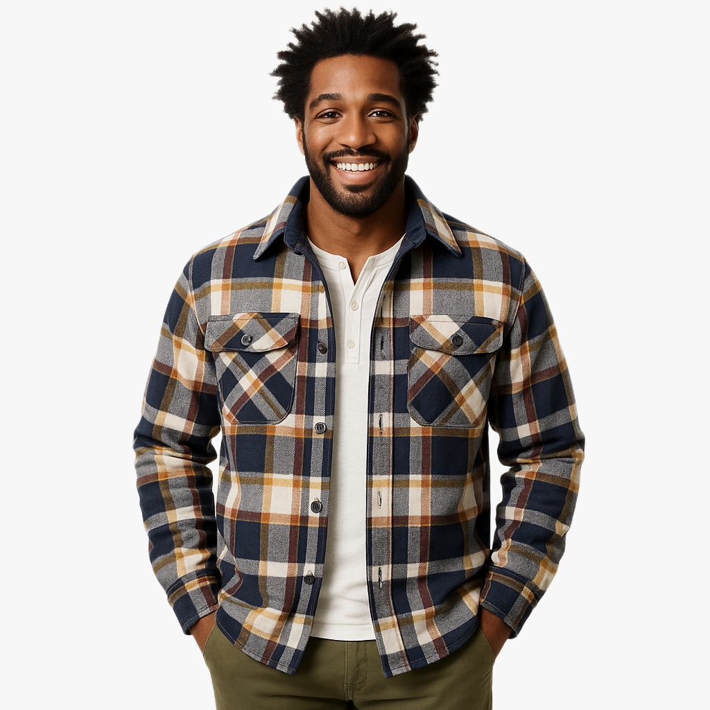 Classic Warm Long Sleeve Shirt Jacket