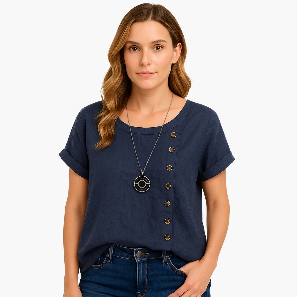 Elegant Short Sleeve Blouse