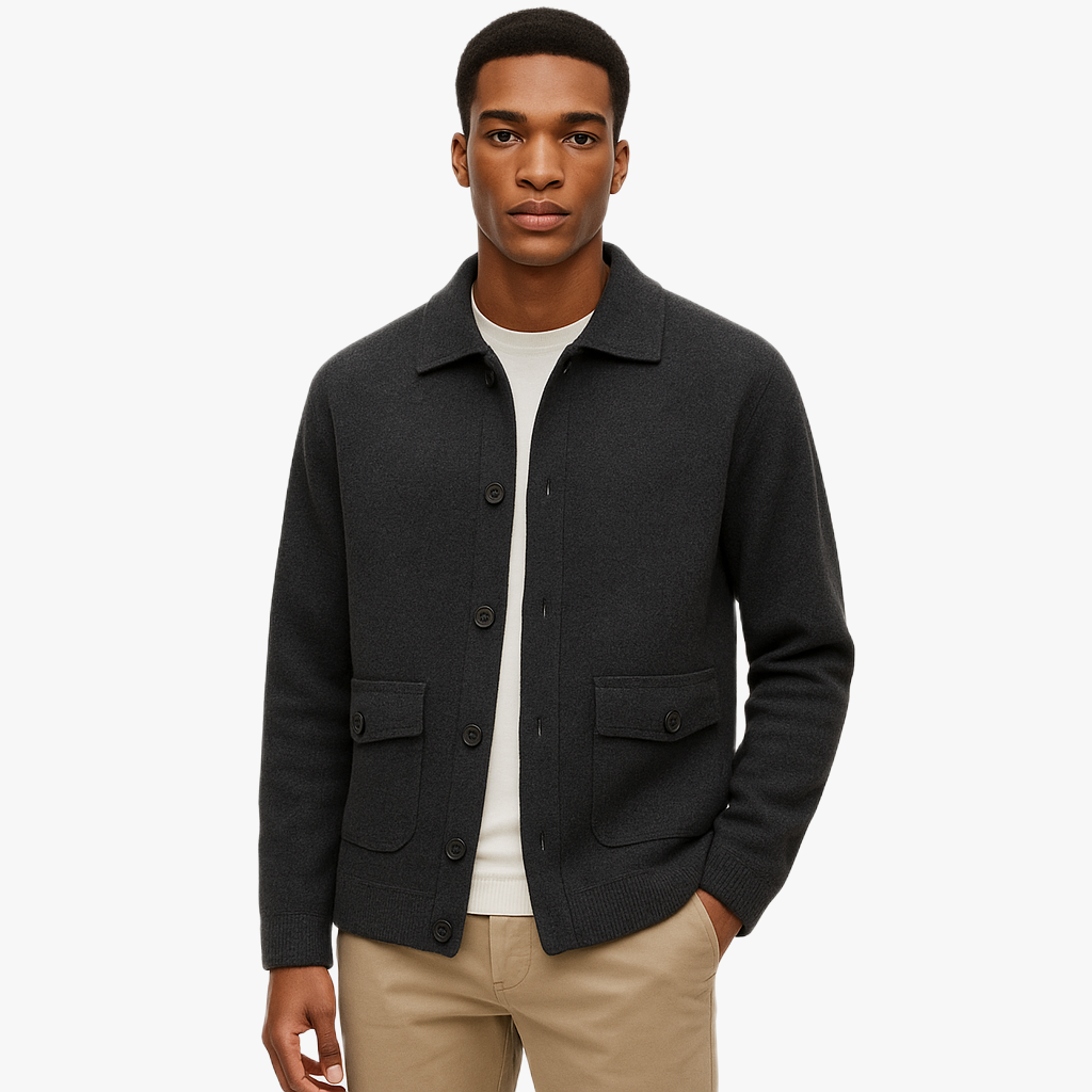 Winter Warmth Men's Knitted Cardigan