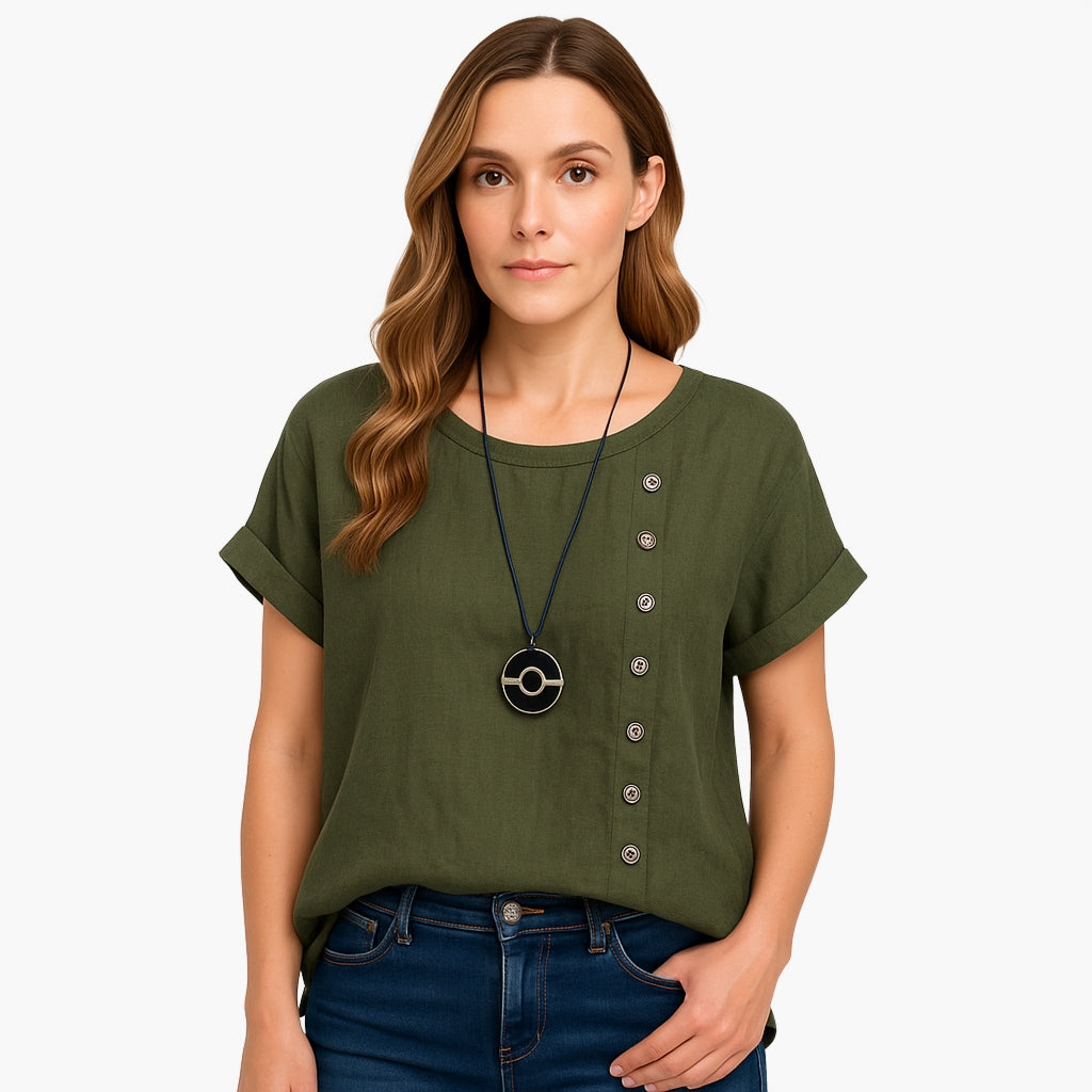 Elegant Short Sleeve Blouse