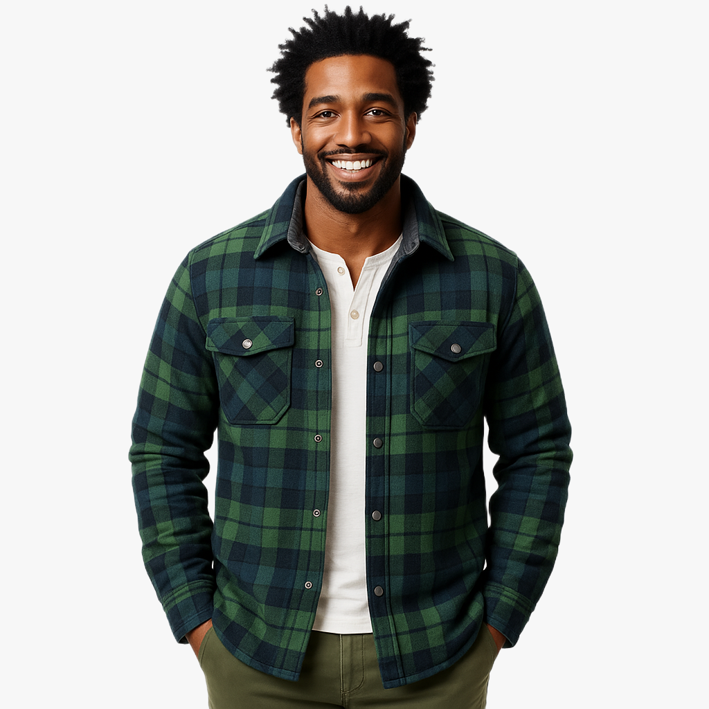 Classic Warm Long Sleeve Shirt Jacket