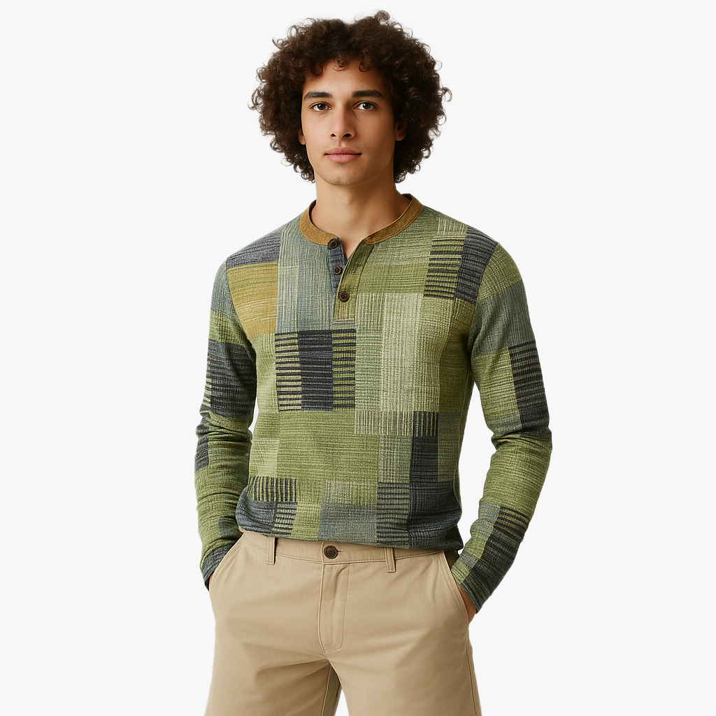 Stylish Waffle Knit Sweater for Men