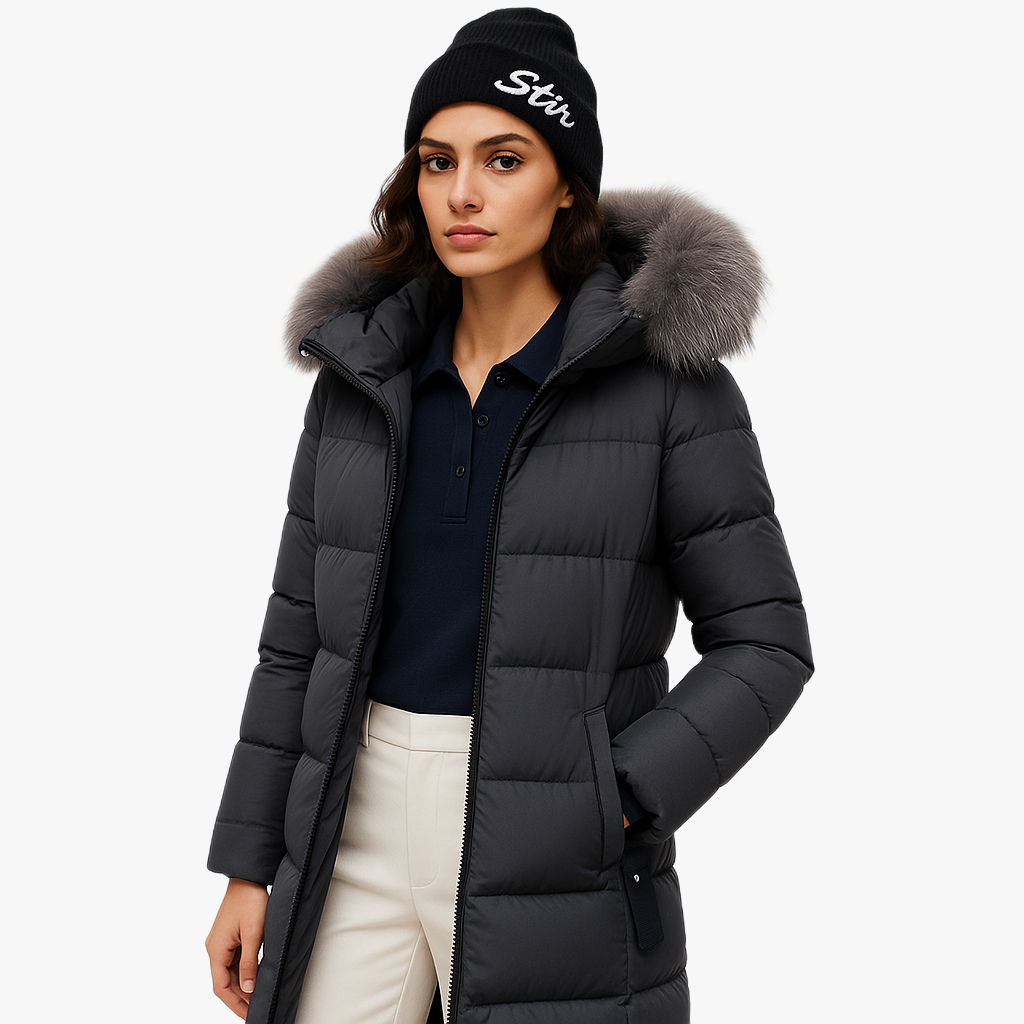 Warm Long Women's Winter Coat with Hood