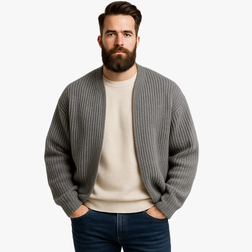 Warm Knitted Cardigan for Men