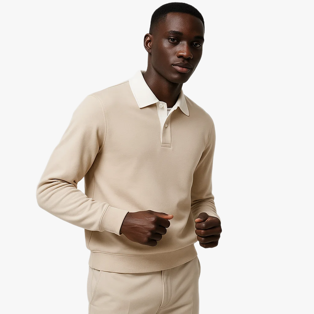 Smart Casual Long Sleeve Polo for Men