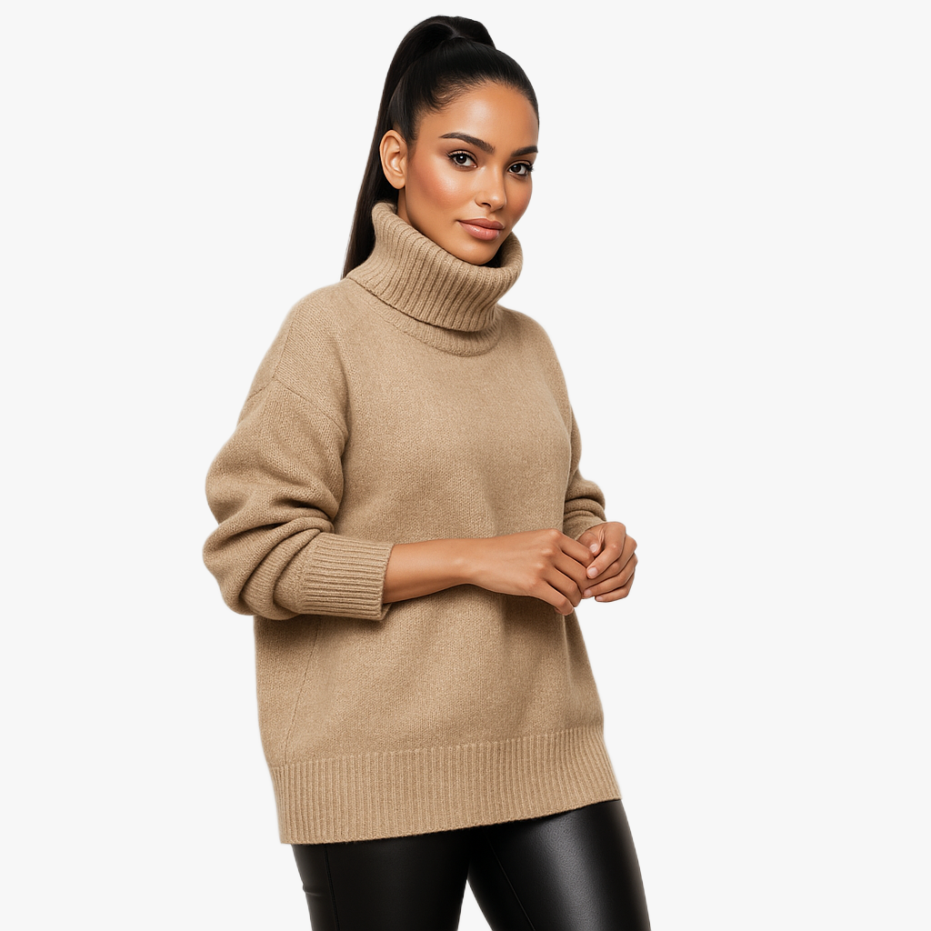 Stylish Women's Roll Neck Jumper for Winter