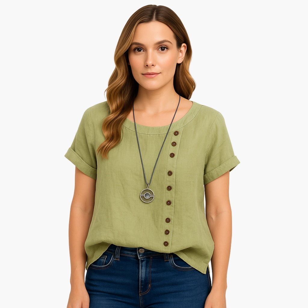 Elegant Short Sleeve Blouse
