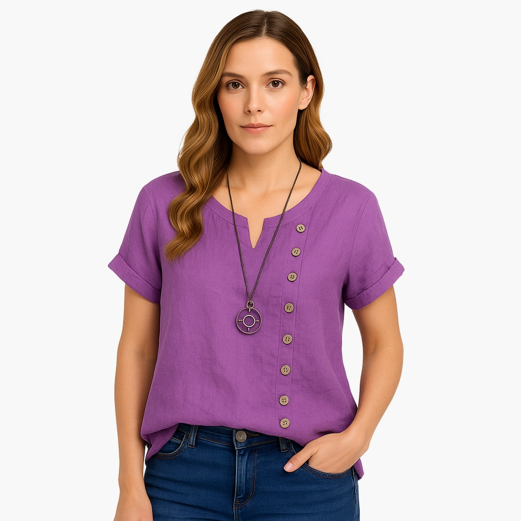 Elegant Short Sleeve Blouse