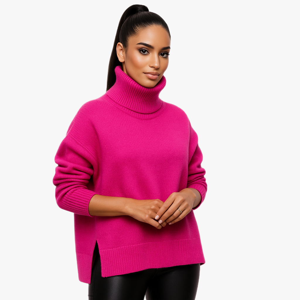 Stylish Women's Roll Neck Jumper for Winter