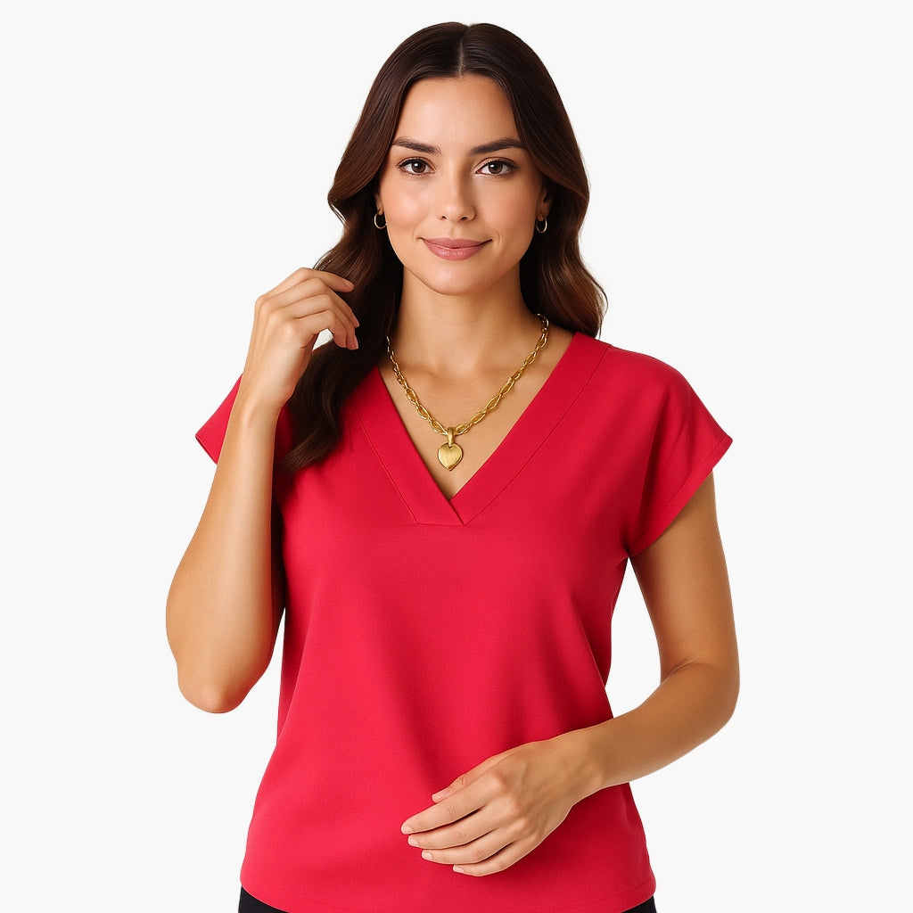 Elegant V-Neck Sleeveless Women's Top