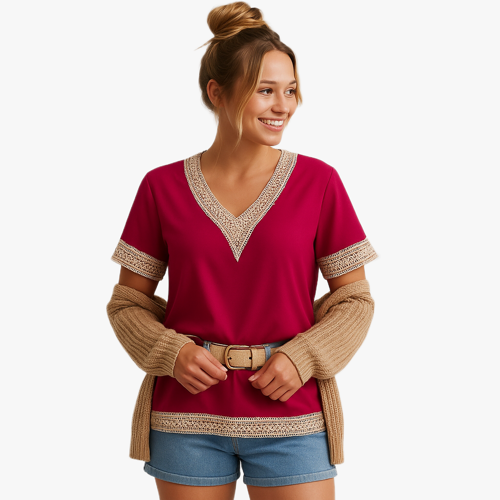 Chic V-Neck Summer Top for Women