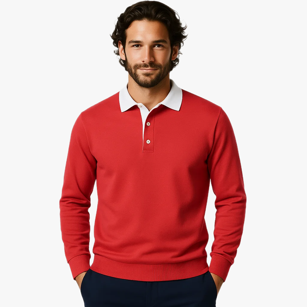 Smart Casual Long Sleeve Polo for Men