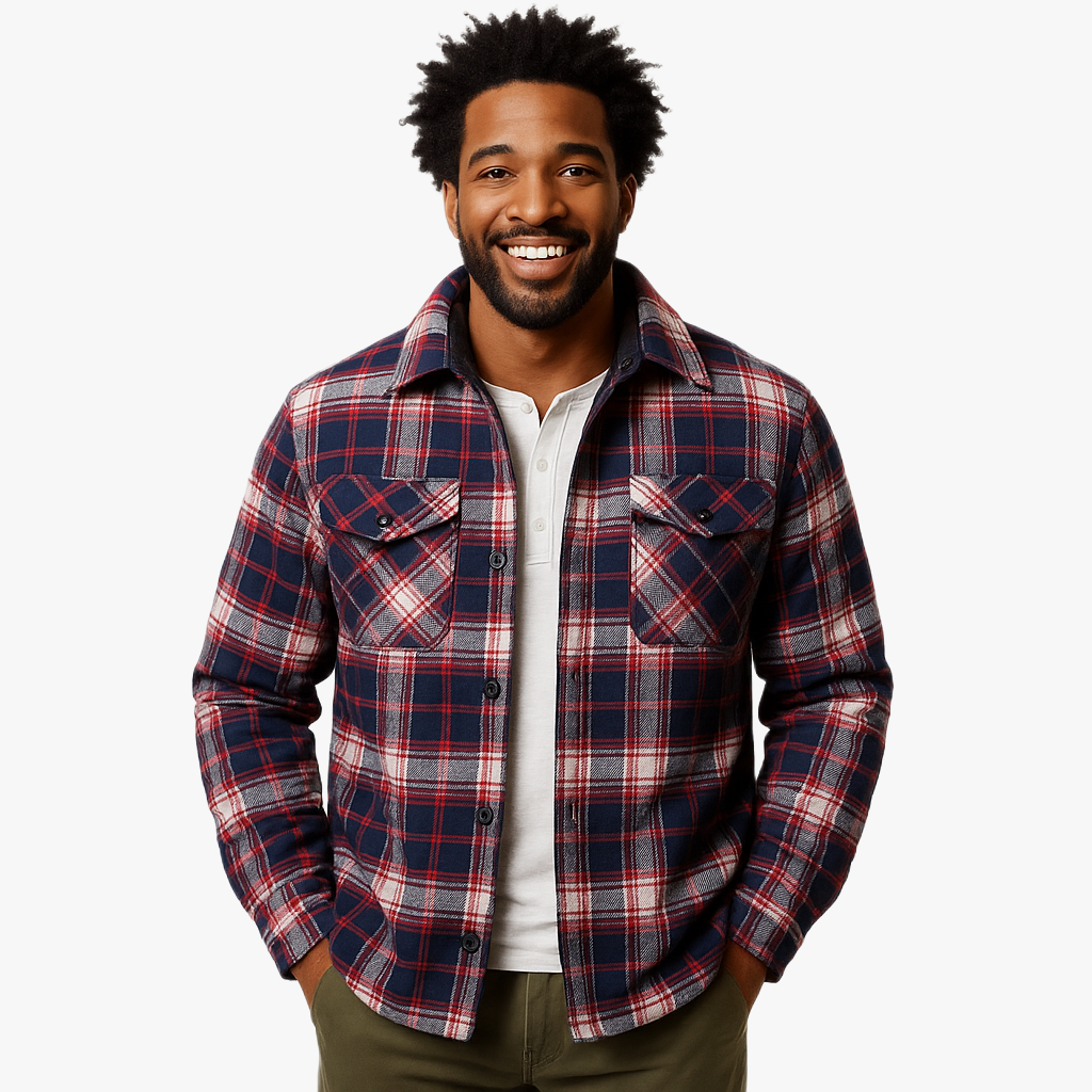 Classic Warm Long Sleeve Shirt Jacket