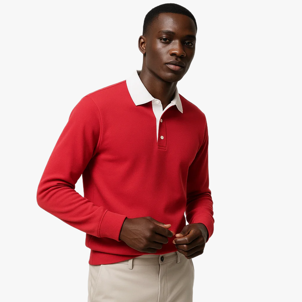 Smart Casual Long Sleeve Polo for Men