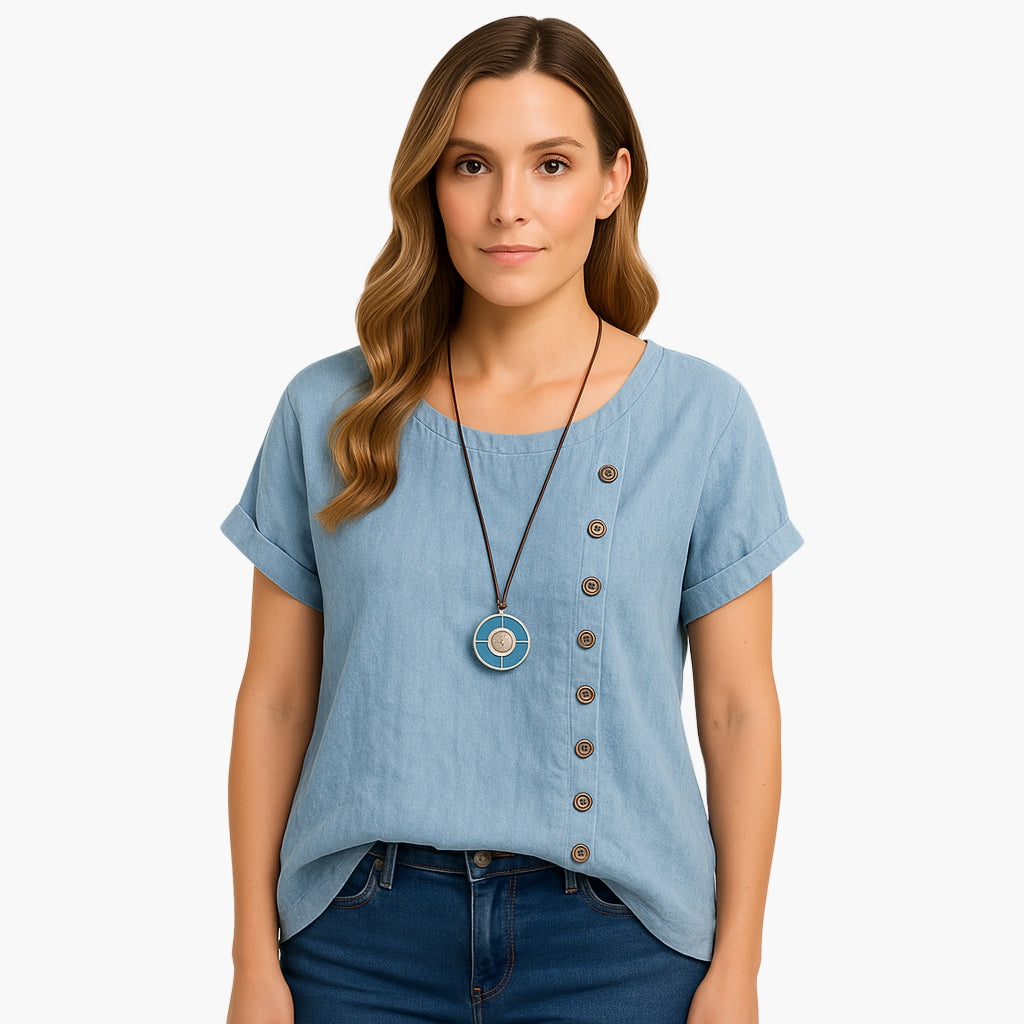 Elegant Short Sleeve Blouse