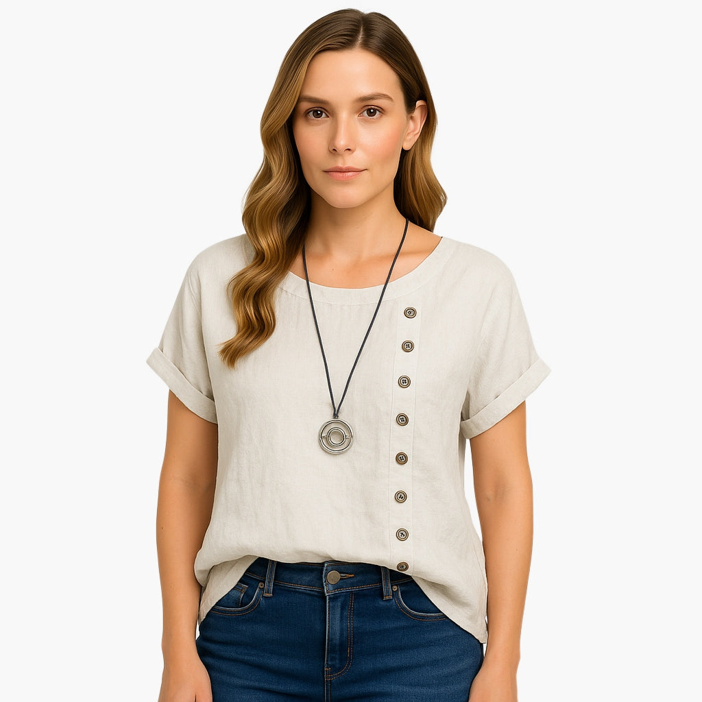 Elegant Short Sleeve Blouse
