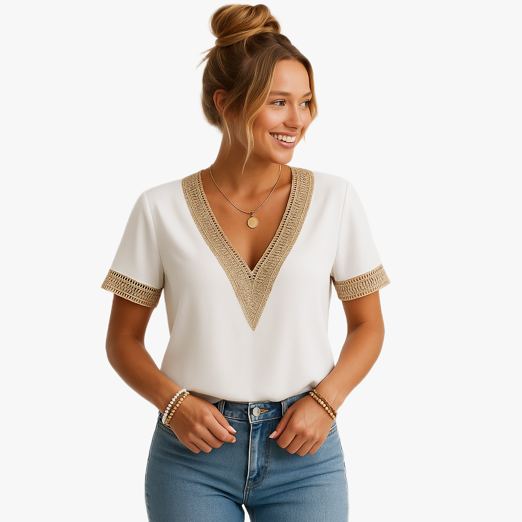 Chic V-Neck Summer Top for Women