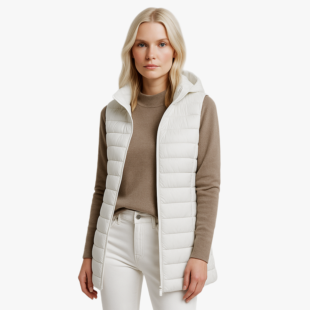 Stylish Women's Longline Puffer Gilet