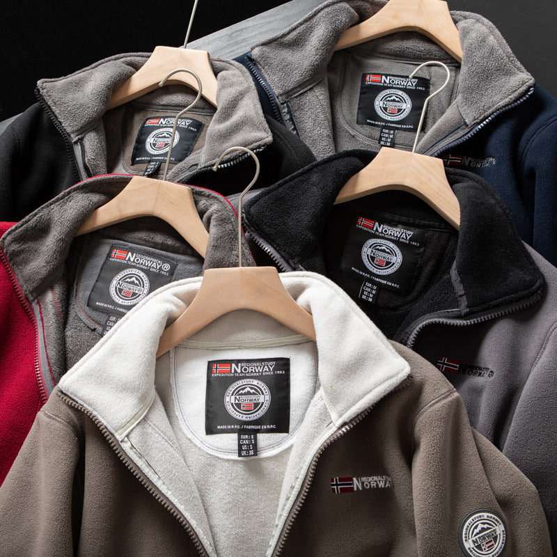 Men’s Cold-Weather Winter Jacket with Full Zipper