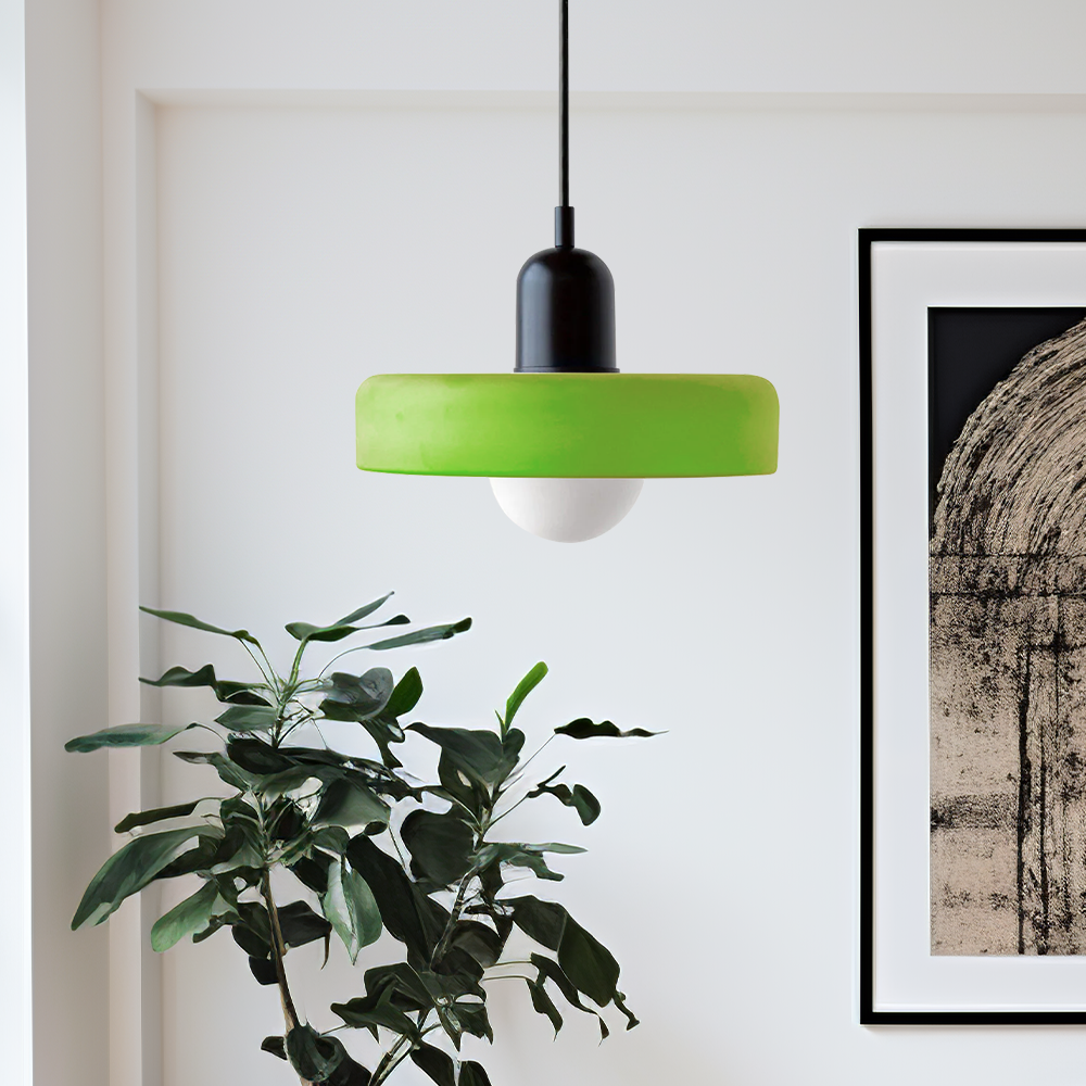 Contemporary Art Pendant Light Colored Glass Style Ceiling Lamp