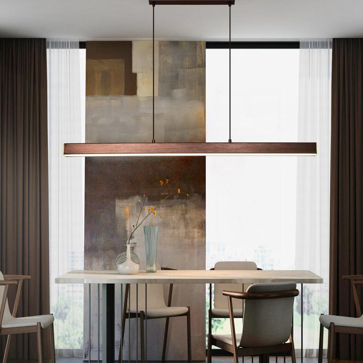 Modern Linear Pendant Light Adjustable LED Ceiling Fixture