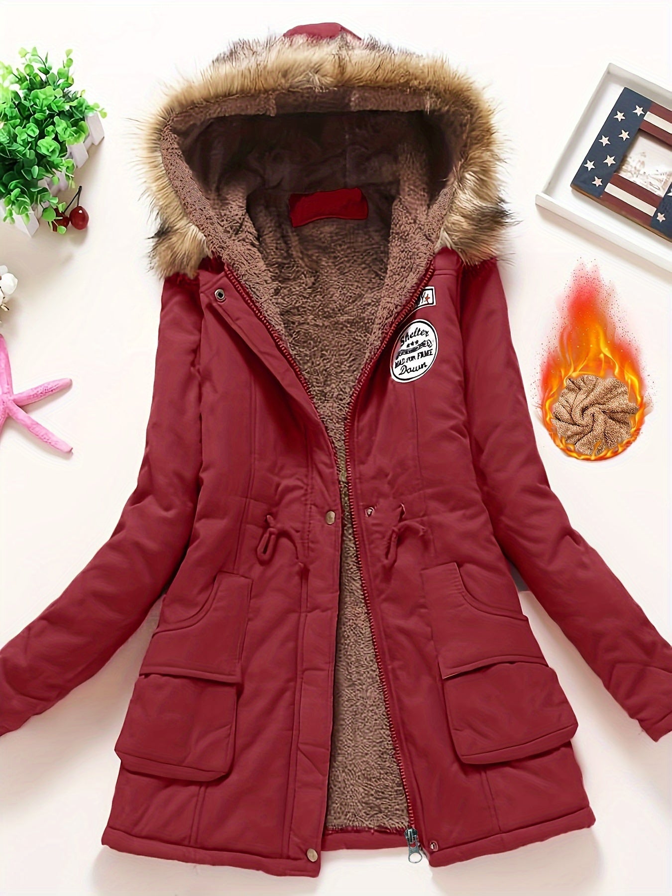 Women’s Winter Parka Jacket with Hood