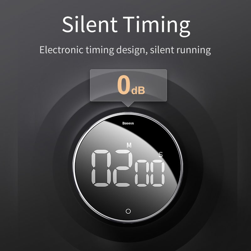 10 Minute Clock Timer with 30 Countdown Digital Kitchen with Magnetic Back and Rotating Bezel - Image 1