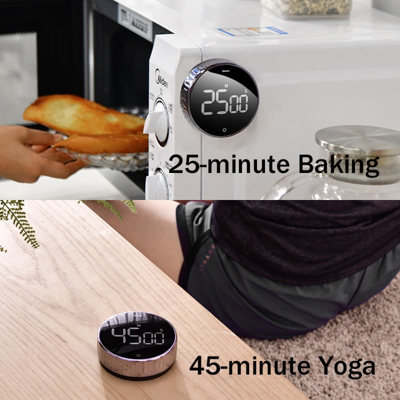 10 Minute Clock Timer with 30 Countdown Digital Kitchen with Magnetic Back and Rotating Bezel - Image 5