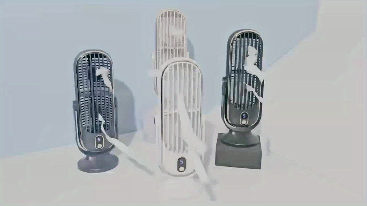 Portable 5-Speed Air Cooler & USB Desk Fan with Rechargeable Battery