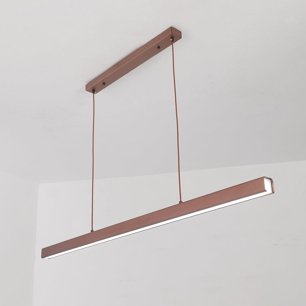 Modern Linear Pendant Light Adjustable LED Ceiling Fixture