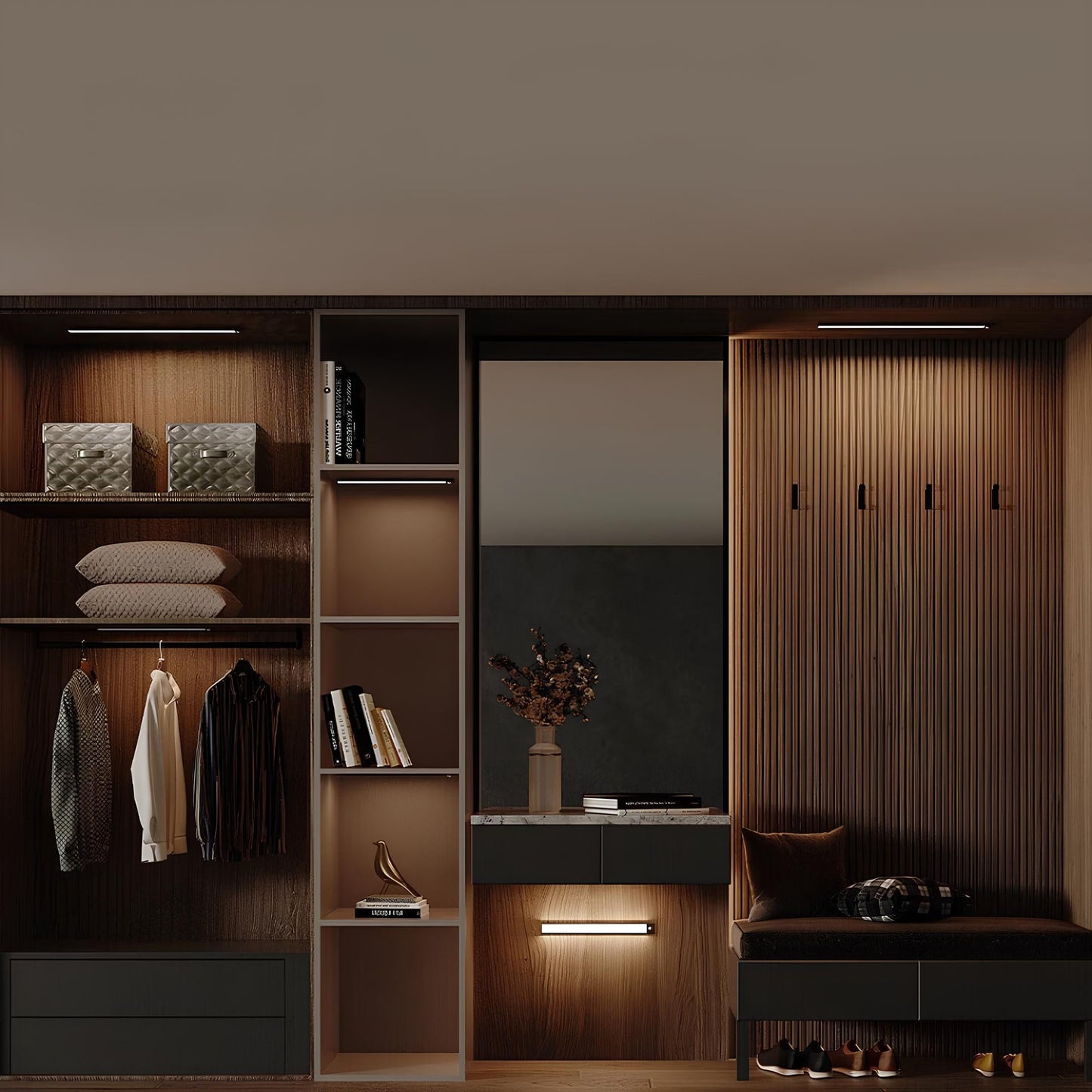 Wireless Rechargeable Light Bar Motion-Activated LED for Indoor Use