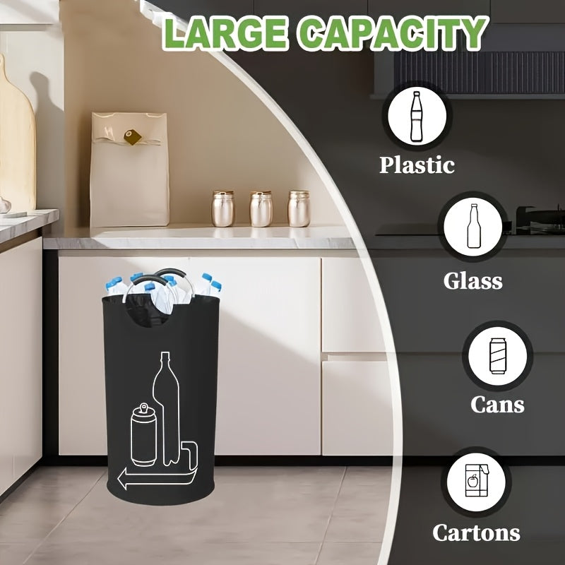 Bac de rangement pliable grand format 115L pour linge et recyclage