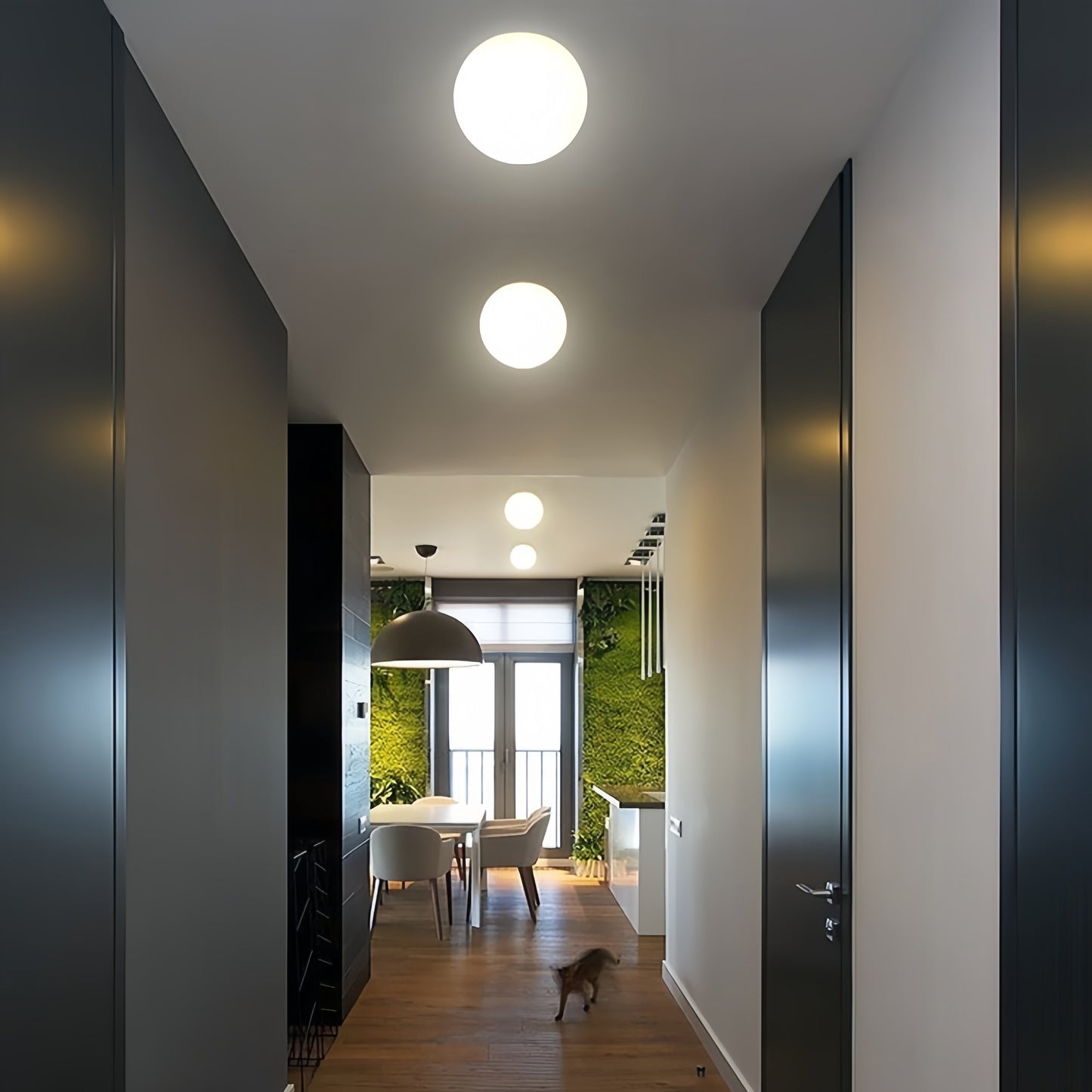 Contemporary Bubble Ceiling Light Round Flush Mount Design