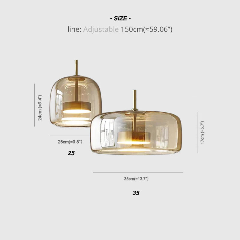 Contemporary Pendant Light Minimalist Adjustable Hanging Light